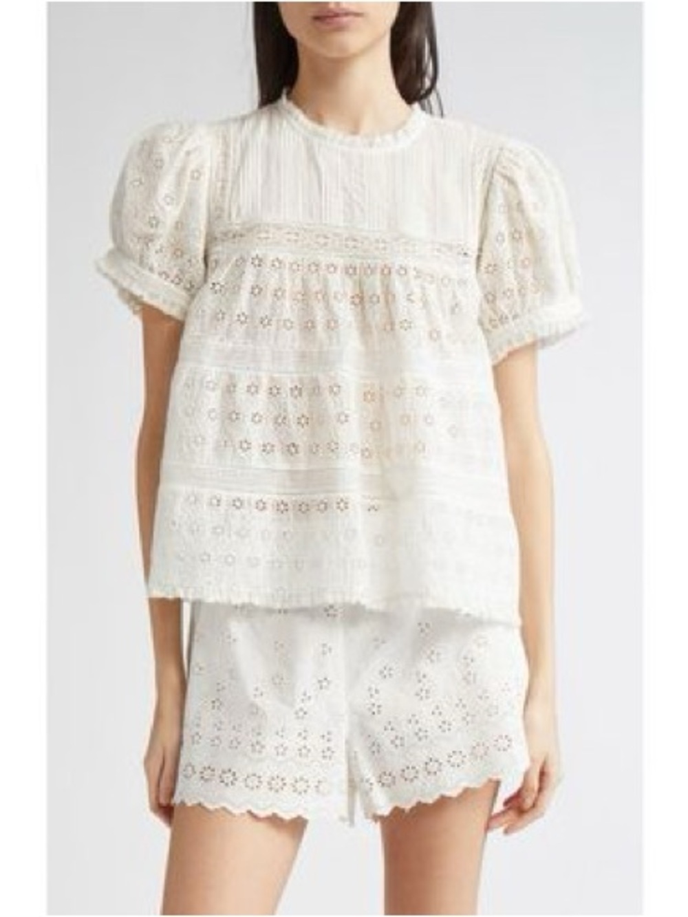 DÔEN Adeline Organic Cotton Eyelet Top